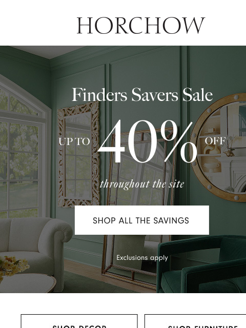 horchow newsletter: Take 20-40% off sitewide NOW