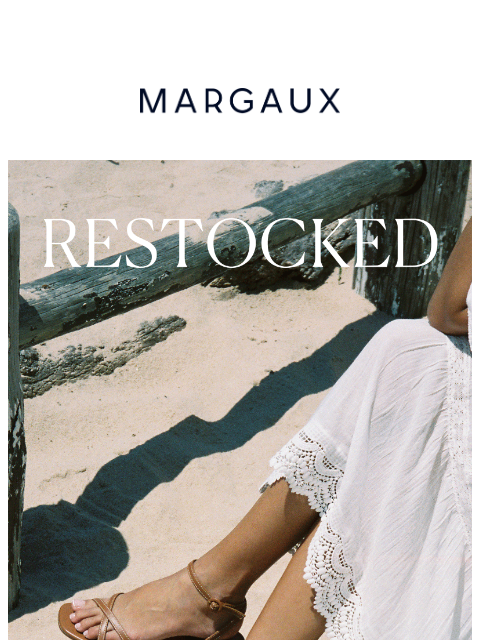 margauxny newsletter: JUST RESTOCKED: Bestselling sandals