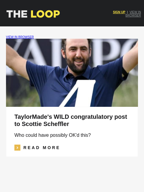 golfdigest newsletter: TaylorMade's WILD Instagram post, Scottie points o...