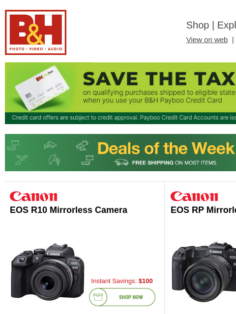 bhphotovideo newsletter: 📢 Save Big Now on Popular Gear!