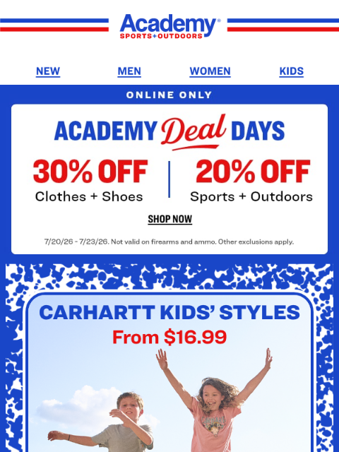 academy newsletter: Don't Miss 30% Off Clothes + Shoes Online | 20% Of...