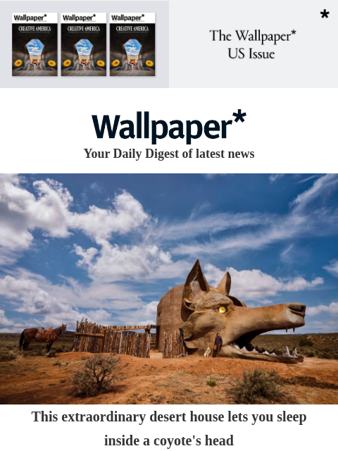futureplc newsletter: Inside a coyote-shaped desert Airbnb