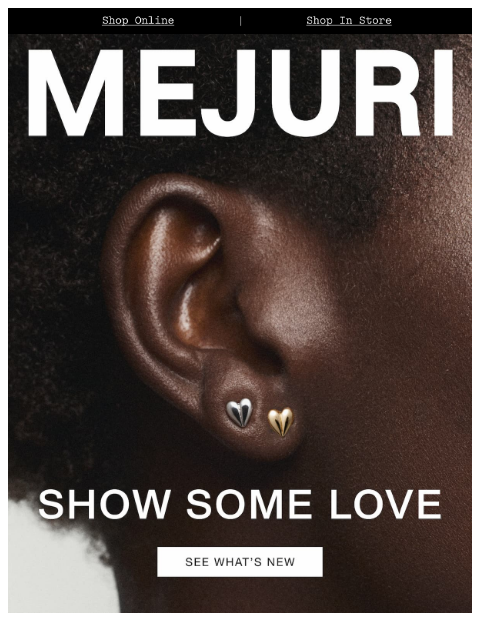 mejuri newsletter: Same Essentials, New Metals