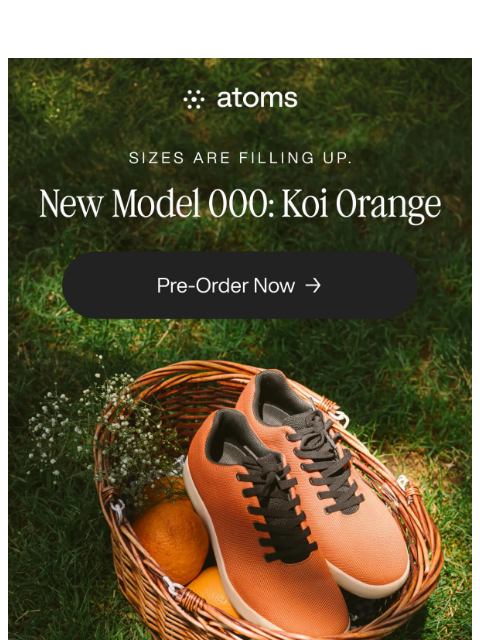 atoms newsletter: 🚨Update: Koi Orange run filling up