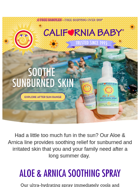 californiababy newsletter: After Sun Skin Relief 🌞
