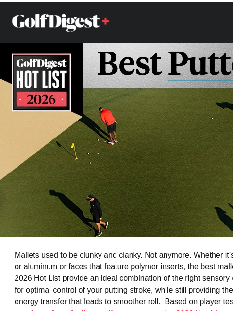 golfdigest newsletter: The softest-feeling mallet putters