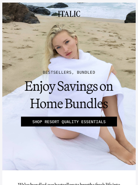 italic newsletter: Refresh Your Home Like a Five-Star Suite