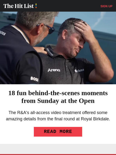 golfdigest newsletter: 18 wild behind-the-scenes Open moments