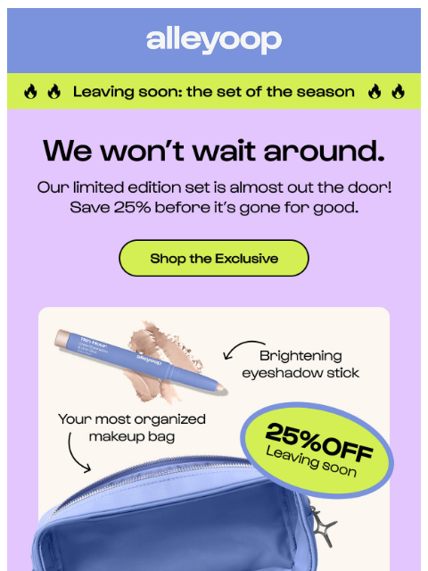 meetalleyoop newsletter: Leaving soon: Your summer kit 💄🌅