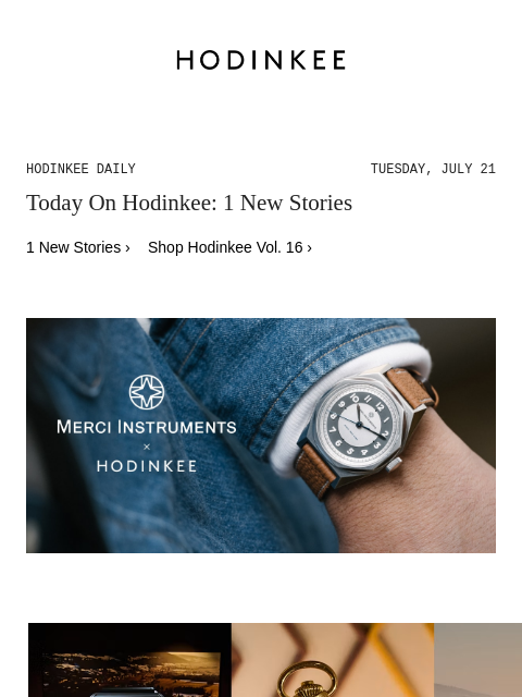 hodinkee newsletter: Hodinkee Daily | 07/21/2026