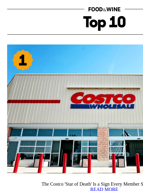 foodandwine newsletter: The Costco 'Star of Death' Is a Sign Every Member ...