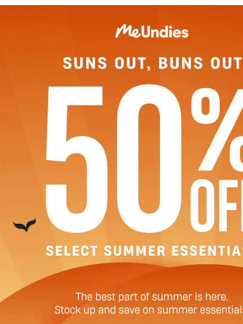 meundies newsletter: 50% off summer essentials ☀️