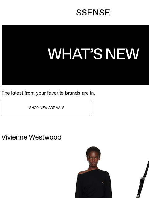 ssense newsletter: New Arrivals from Vivienne Westwood, JACQUEMUS, an...