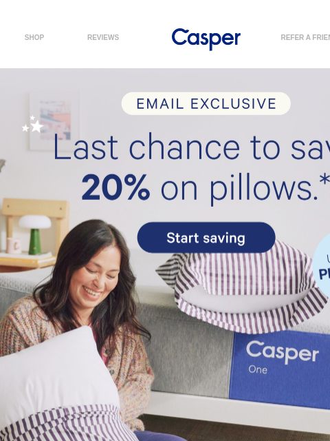 casper newsletter: Final call for cozy 🕒