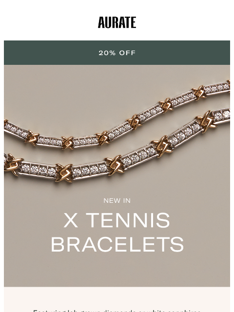auratenewyork newsletter: NEW TENNIS 20% OFF