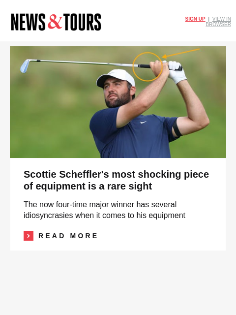 golfdigest newsletter: The first thing Scottie noticed on claret jug