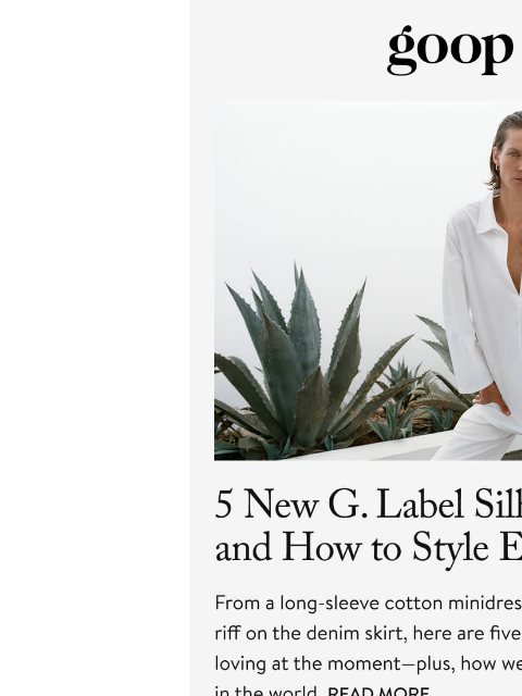 goop newsletter: the Tuesday newsletter