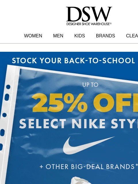 dsw newsletter: Brands for big dreams ahead.