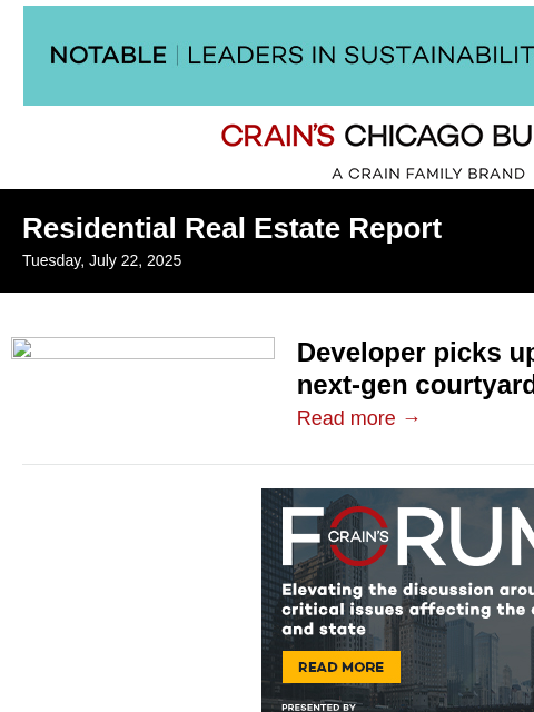 crainalerts newsletter: Next-gen courtyard buildings