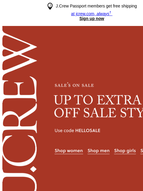jcrew newsletter: New, now: up to extra 70% off sale styles