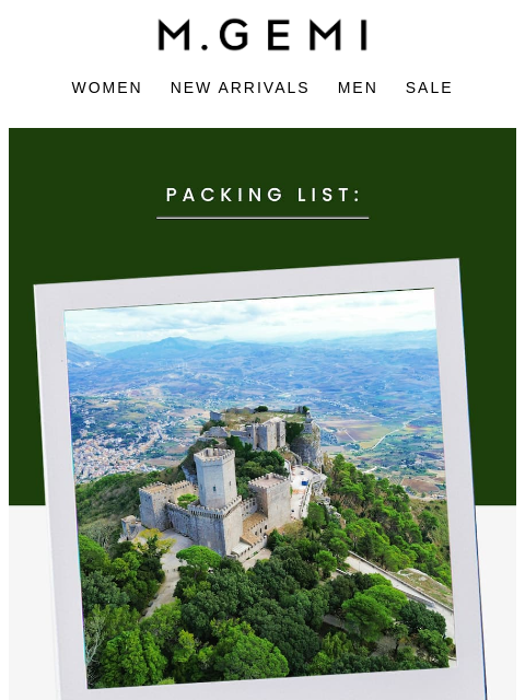 mgemi newsletter: Our Sicily Packing List