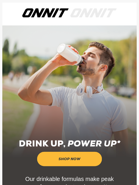 onnit newsletter: Drink up!