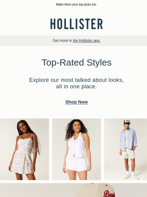 hollisterco newsletter: Top-rated for summer.
