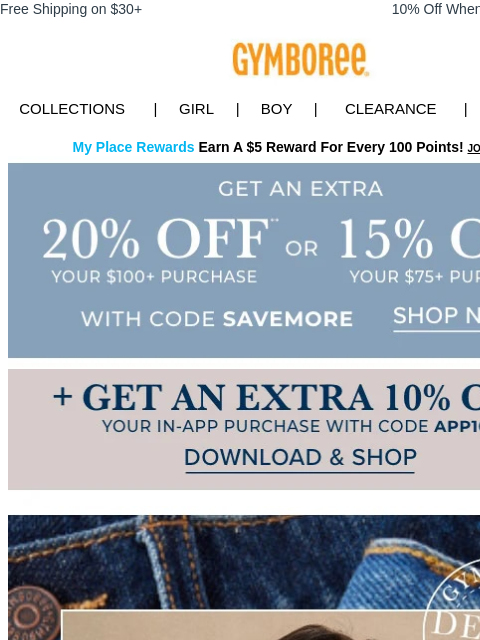 gymboree newsletter: The ABCs of Denim...
