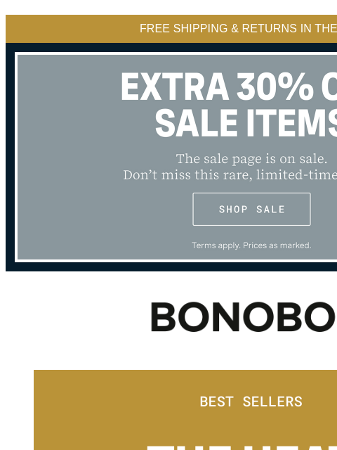 bonobos newsletter: Best Sellers of the Season
