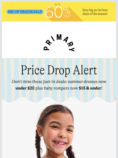 primary newsletter: Price Drop! 🔥 40-60% OFF Dresses + Rompers