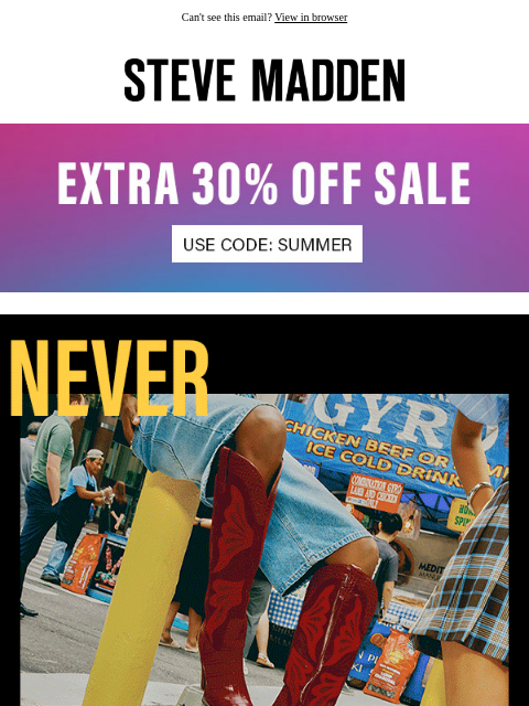 stevemadden newsletter: SUMMER BOOTS