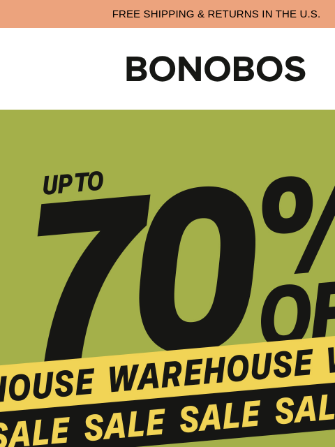 bonobos newsletter: Up to 70% Off Sale | 100+ New Styles Added