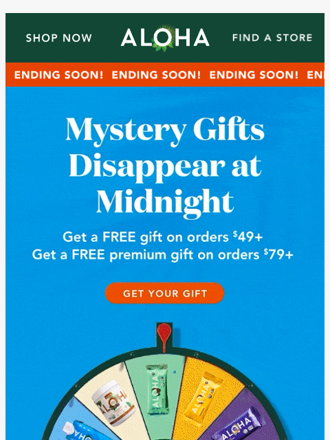 aloha newsletter: Last day for mystery gifts!