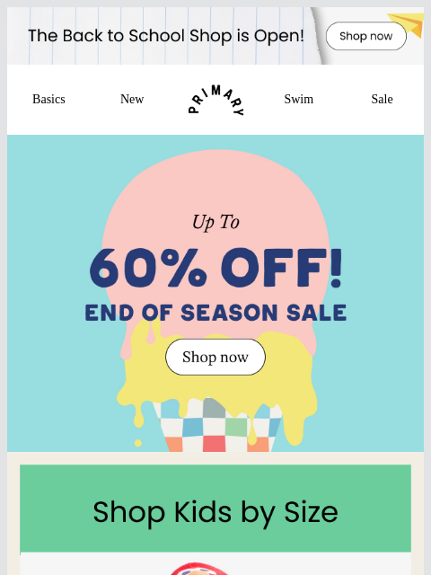 primary newsletter: Up to 60% Off 🏷️ Last chance summer steals