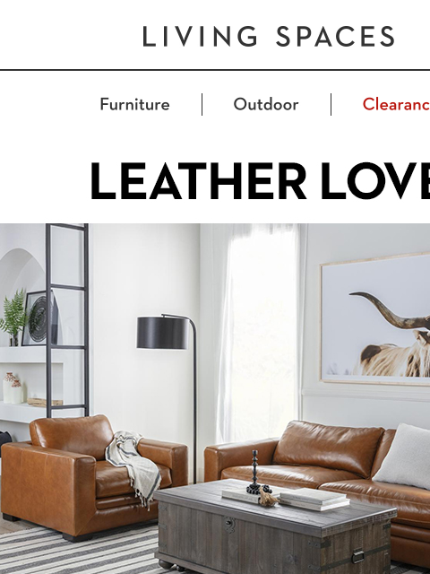 livingspaces newsletter: Just a Little Leather