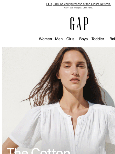 gap newsletter: Summer. Gauze. Sets.