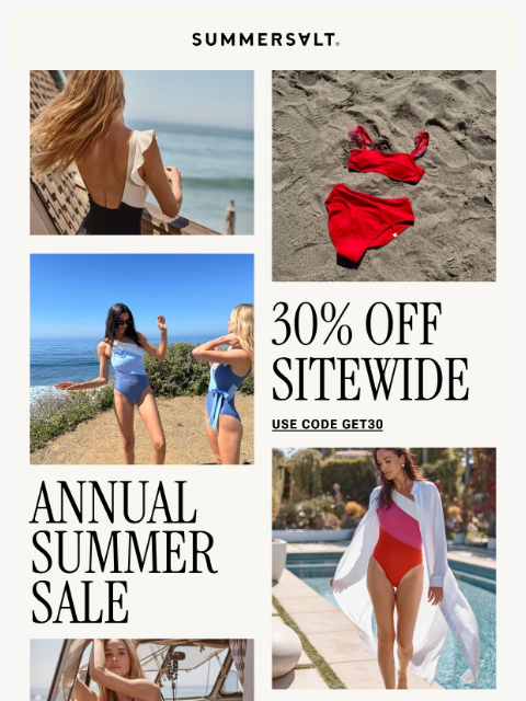 summersalt newsletter: Starts Now: 30% OFF ☀️