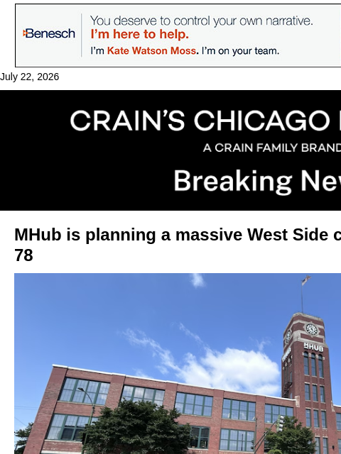 crainalerts newsletter: Another mega-development is on the drawing boards