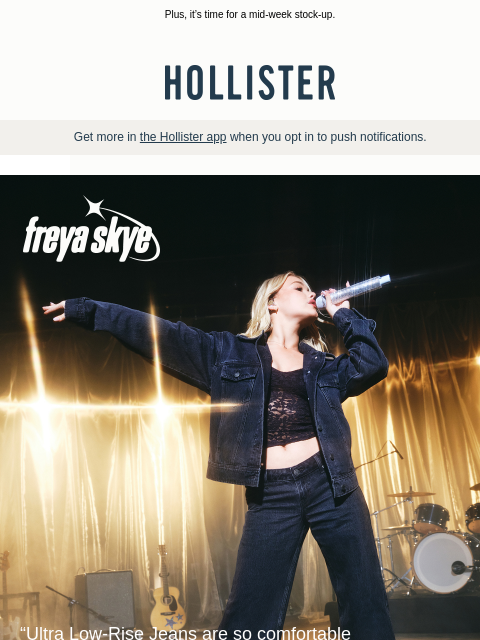 hollisterco newsletter: Ultra Low-Rise Denim >>>
