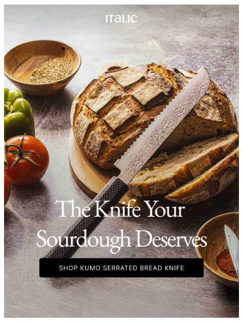 italic newsletter: Engineered for crust, crumb, and control.