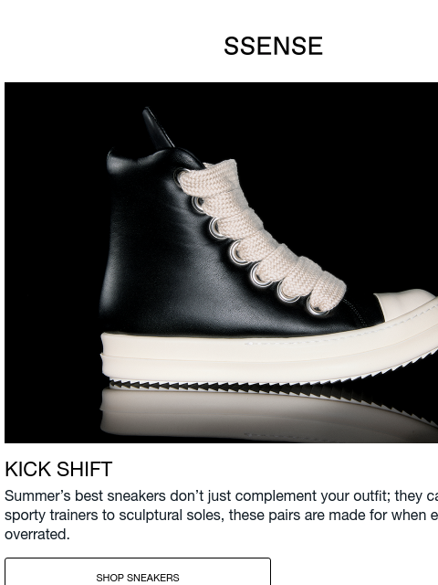 ssense newsletter: Summer’s Coolest Sneakers Aren’t Even Trying