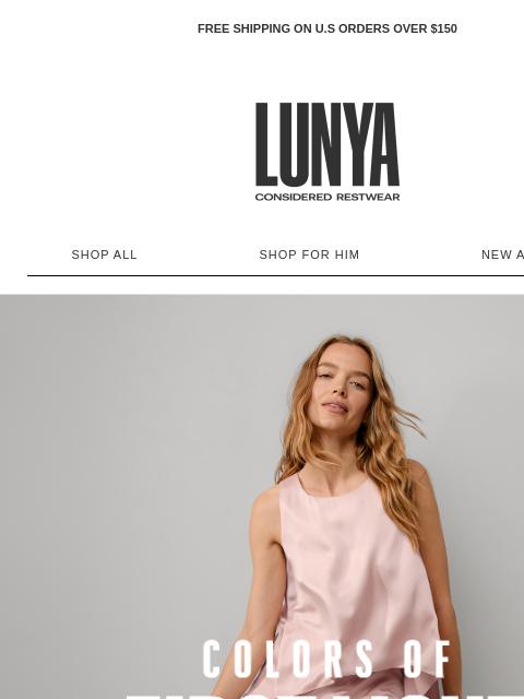 lunya newsletter: MORNING DEW HUES