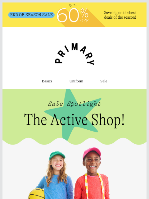 primary newsletter: ALL Activewear on Sale! 🏃‍♂️🤸 (but not for long)