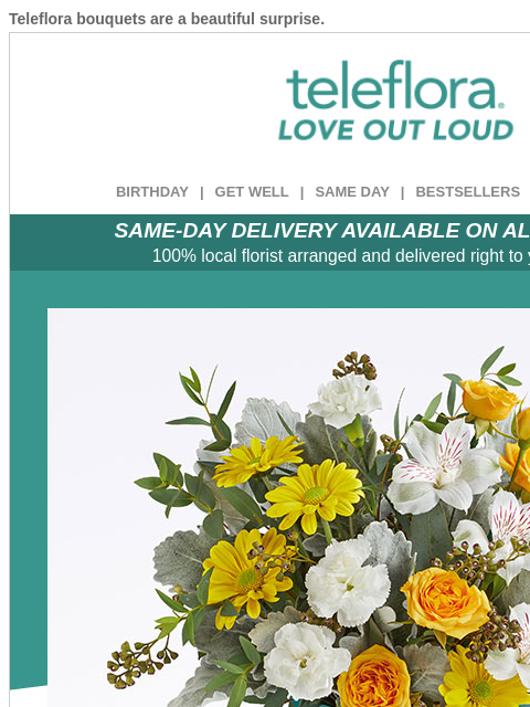 teleflora newsletter: Celebrate Parents' Day with Flowers 🌺 20% Off Now
