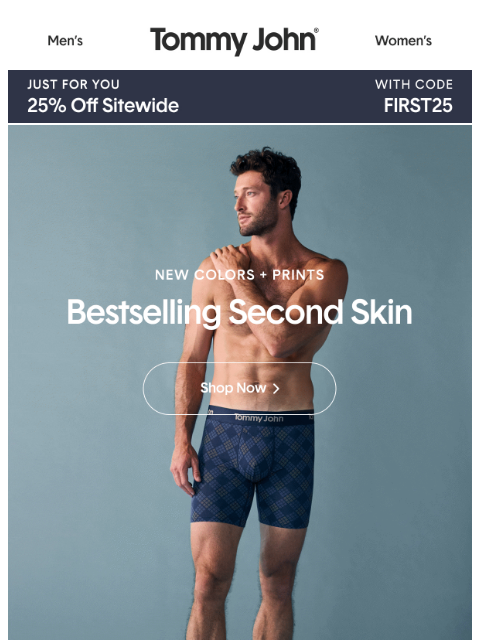 tommyjohn newsletter: The Gold Standard of Comfort: Second Skin