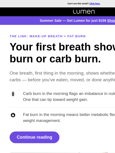 lumen newsletter: The one breath that predicts your whole day