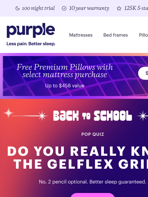 purple newsletter: Pop quiz. We’ll help you cheat.