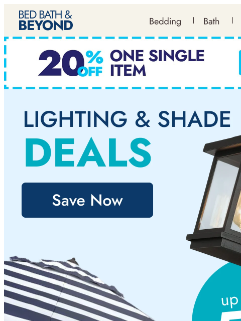 bedbathandbeyond newsletter: Shade, style & savings 😎