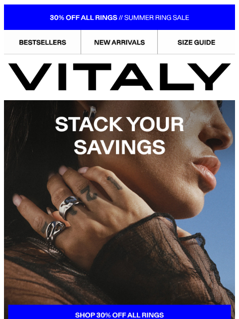 vitalydesign newsletter: Ring Sale: All 30% Off