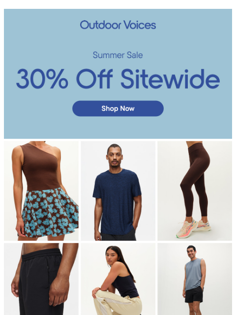 outdoorvoices newsletter: DON'T MISS OUT​